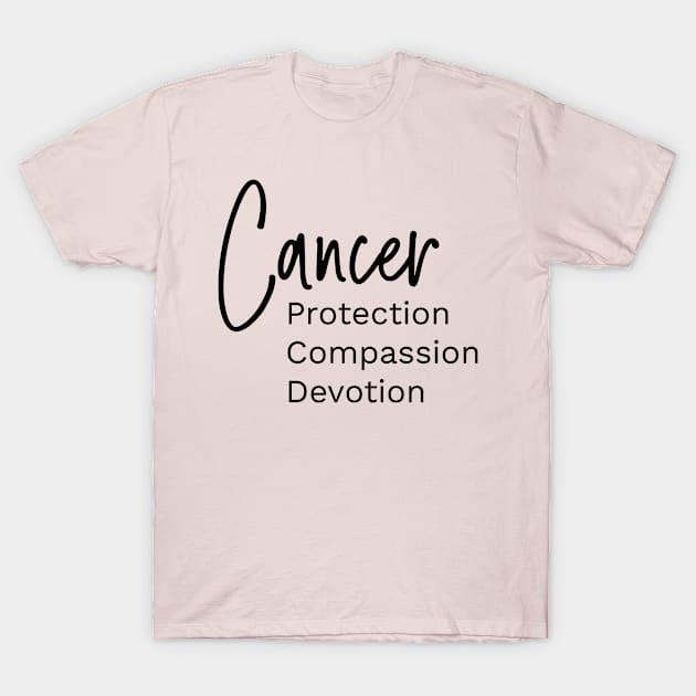 Cancer astrology horoscope T-Shirt by Gardner Designs 